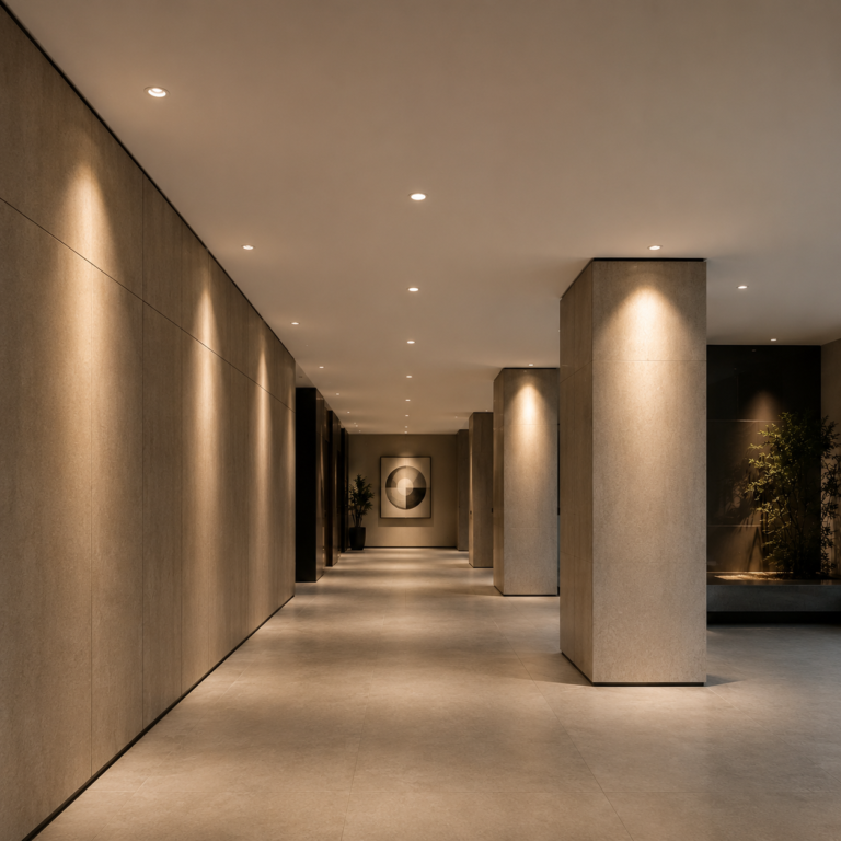 Wide-edge recessed LED spotlight FST-SP-QL03 commercial application