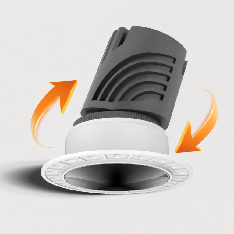 Recessed LED wall washer spotlight FST-SP-QL01 size and structure