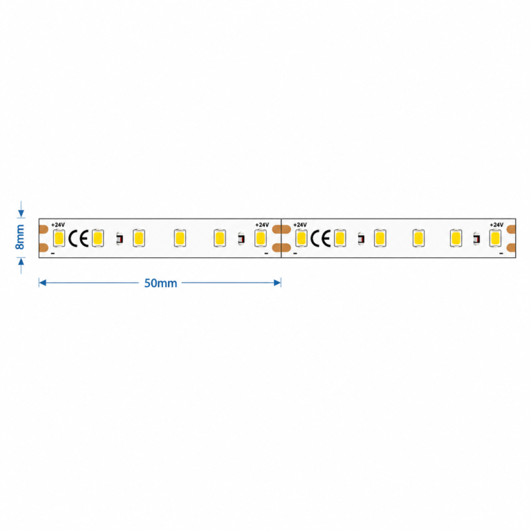 SMD2835 single-color LED strip light size and specifications