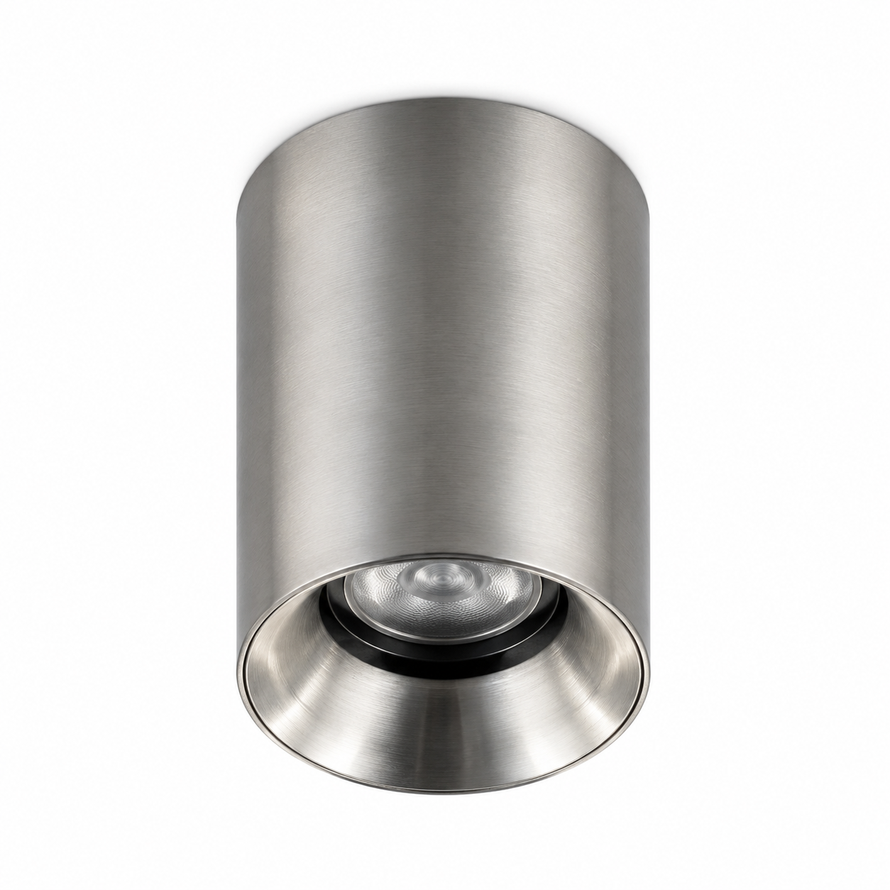 FST-SM-DL70 compact surface-mounted LED downlight silver finish